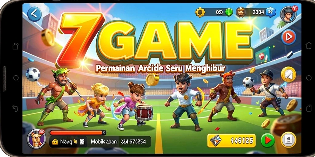 Screenshot menampilkan gameplay seru dalam 7GAME dengan tantangan arcade.