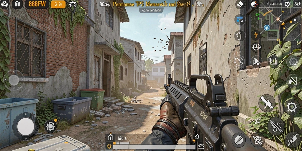 Gameplay TPS seru di dalam 888FW dengan grafis yang memukau.