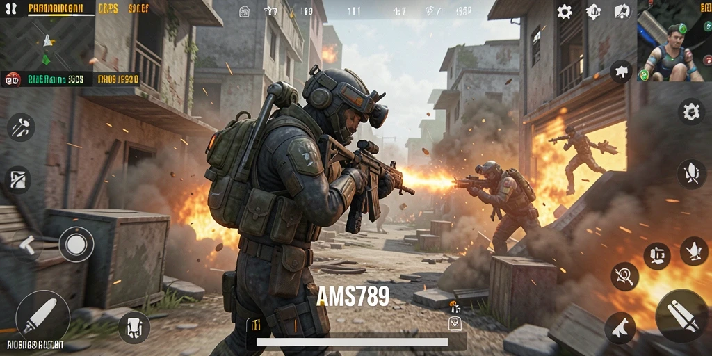Tampilan gameplay intens dari AMS789 dengan aksi seru.