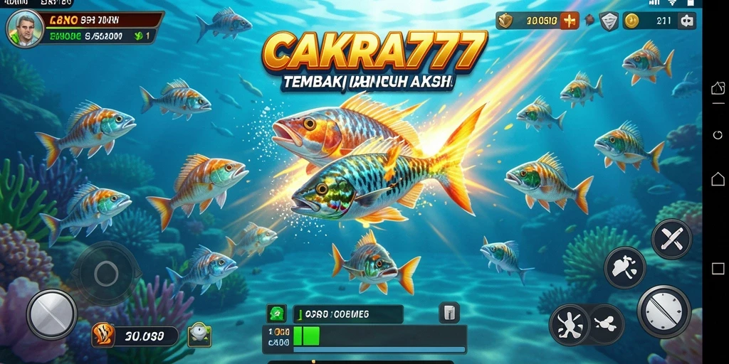 Tangkapan layar utama CAKRA777 menampilkan aksi tembak ikan yang seru.
