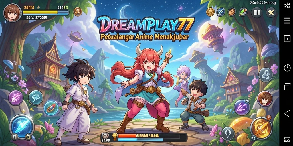 Tampilan gameplay mendebarkan dari dunia Anime yang indah.
