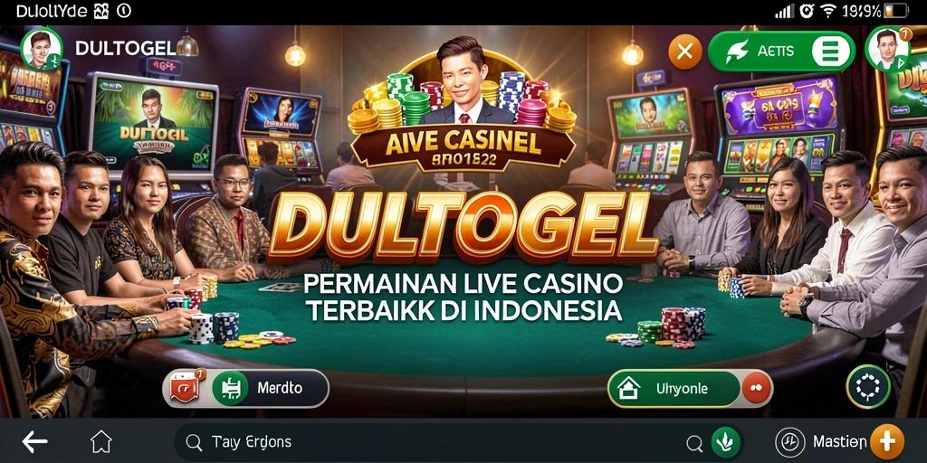 Tampilan gameplay realistis DULTOGEL dengan dealer langsung.