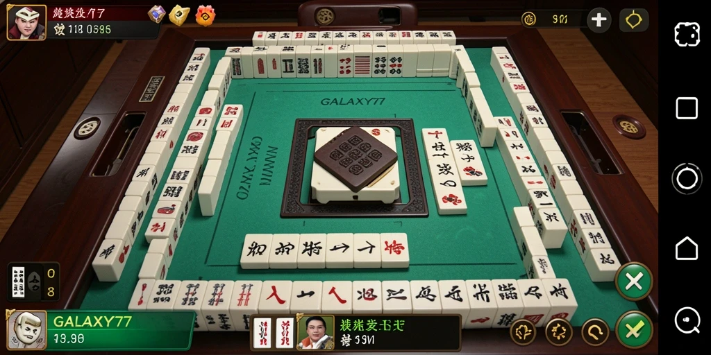 Tampilan gameplay seru dalam GALAXY77 dengan berbagai tantangan Mahjong.