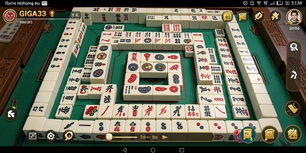 Tampilan gameplay Mahjong yang seru dan menantang di GIGA33.