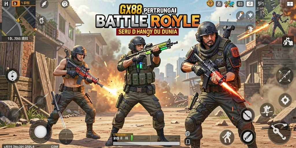 Gambaran mendebarkan dari pertempuran di GX88, penuh aksi dan strategi.