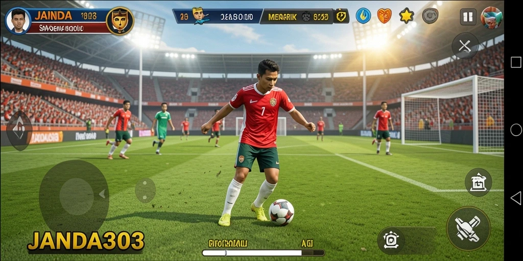 Tampilan permainan sepak bola yang menarik dalam JANDA303.