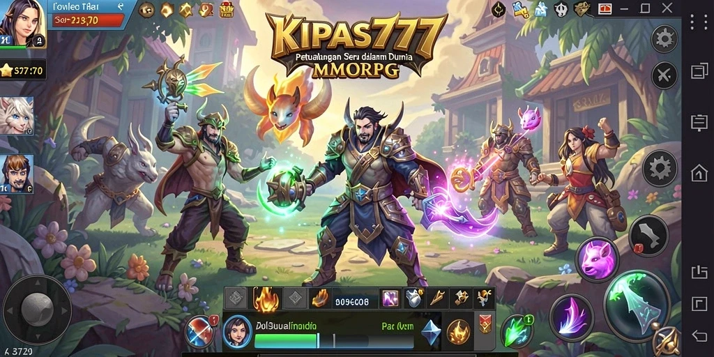 Tampilan gameplay MMORPG KIPAS777 yang menakjubkan.