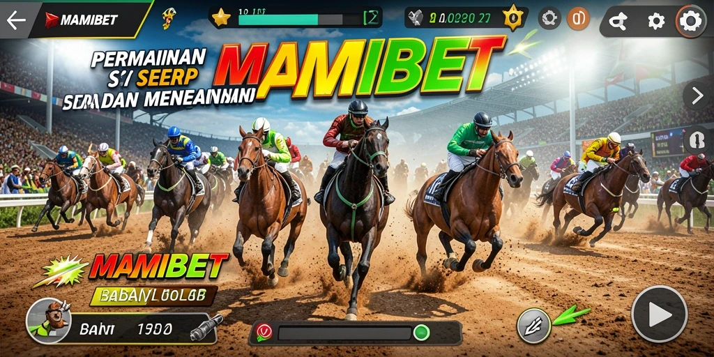 Screenshot dari gameplay MAMIBET yang menampilkan akselerasi balap yang seru.