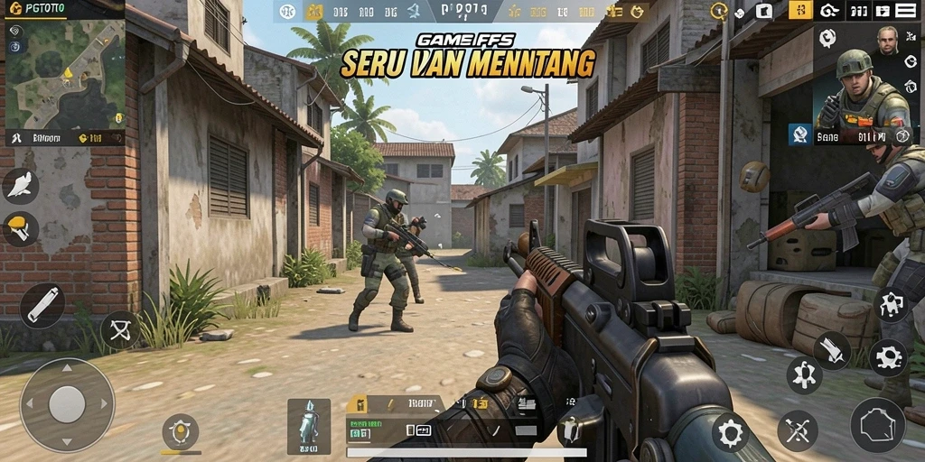 Screenshot gameplay <strong>PGTOTO</strong> menampilkan aksi tembak-menembak yang intens.