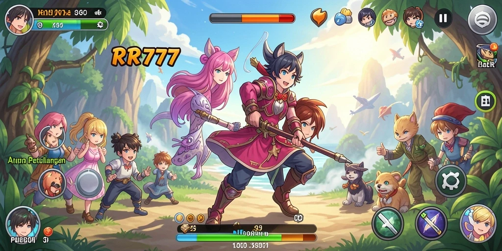 Tampilan gameplay seru dari game Anime RR777 yang memukau.