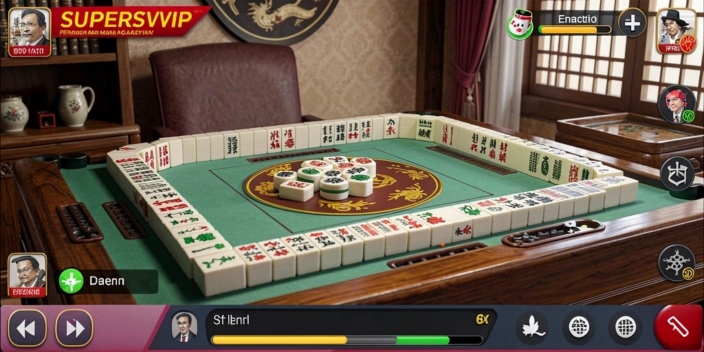 Tampilan gameplay SUPERSVIP yang menampilkan level Mahjong yang menarik.