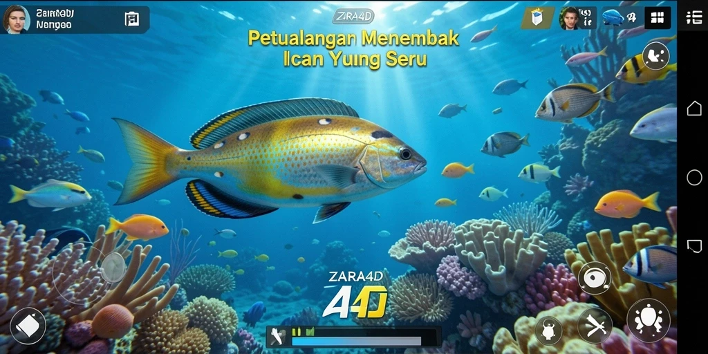 Gameplay ZARA4D yang seru dan penuh aksi menembak ikan.