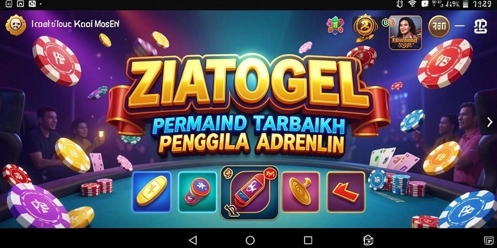 Screenshot ZIATOGEL menampilkan pengalaman bermain Kasino yang mendebarkan.